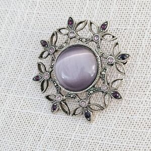 Vintage Purple Moonstone Brooch